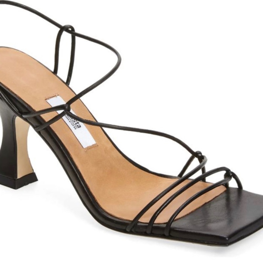 Miista Sally Black Nappa square toed sandals. Never been worn. Sold out.
